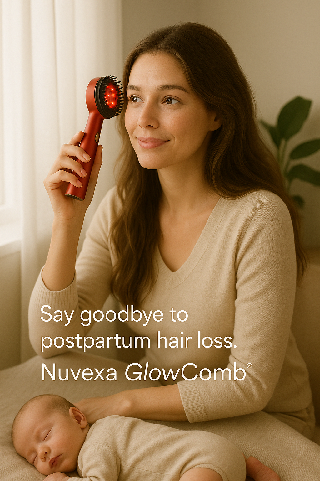 Nuvexa GlowComb™ – 3-in-1 Red Light Therapy & Scalp Massage Comb (Copie)