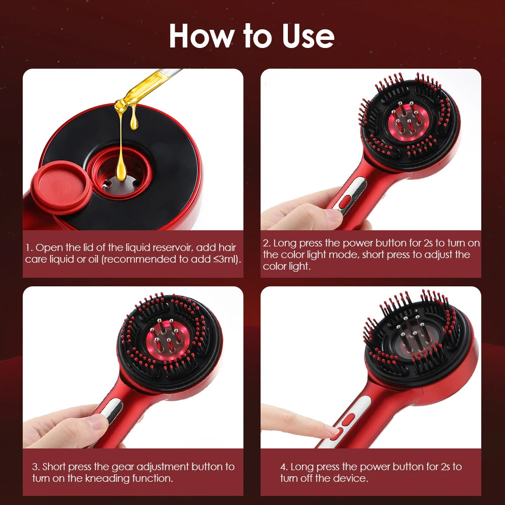 Nuvexa GlowComb™ – 3-in-1 Red Light Therapy & Scalp Massage Comb (Copie)