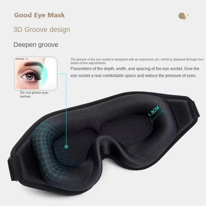 3D Contoured Sleep Mask – Designed for Total Darkness & Ultimate Comfort