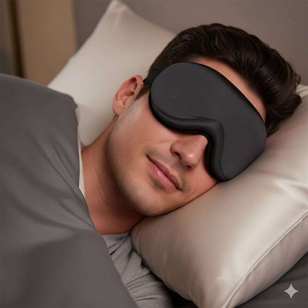 3D Contoured Sleep Mask – Designed for Total Darkness & Ultimate Comfort